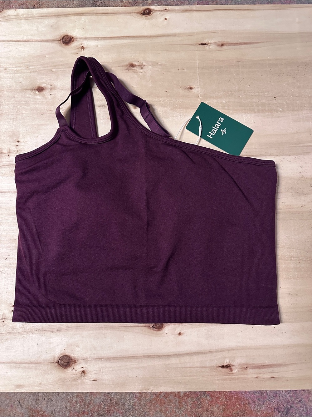 HALARA Asymmetrical One-Shoulder Crop Tank Top